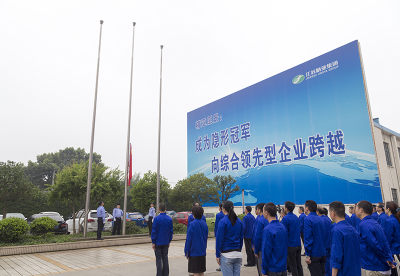 江苏精亚集团举行迎“七一”升国旗仪式